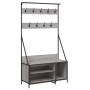 Perchero con zapatero gris Sonoma 100x41x184 cm de , Organizadores de vestidores y perchas de barra - Ref: Foro24-837870, Pre...