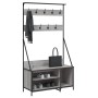 Perchero con zapatero gris Sonoma 100x41x184 cm de , Organizadores de vestidores y perchas de barra - Ref: Foro24-837870, Pre...