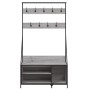Perchero con zapatero gris Sonoma 100x41x184 cm de , Organizadores de vestidores y perchas de barra - Ref: Foro24-837870, Pre...
