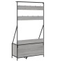 Perchero con zapatero gris Sonoma 100x41x184 cm de , Organizadores de vestidores y perchas de barra - Ref: Foro24-837870, Pre...