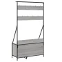 Perchero con zapatero gris Sonoma 100x41x184 cm de , Organizadores de vestidores y perchas de barra - Ref: Foro24-837870, Pre...