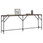Engineered wood brown oak console table 200x29x75 cm by , Side tables - Ref: Foro24-837781, Price: 67,61 €, Discount: %