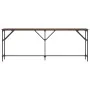 Engineered wood brown oak console table 200x29x75 cm by , Side tables - Ref: Foro24-837781, Price: 67,61 €, Discount: %