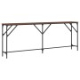 Mesa consola madera de ingeniería marrón roble 200x29x75 cm de , Mesas auxiliares - Ref: Foro24-837781, Precio: 68,68 €, Desc...