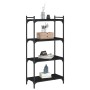Librería de 4 estantes madera de ingeniería negro 60x30x120 cm de , Librerías y estanterías - Ref: Foro24-837652, Precio: 38,...
