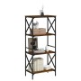 Librería 4 estantes madera ingeniería roble ahumado 59x35x132cm de , Librerías y estanterías - Ref: Foro24-837619, Precio: 55...
