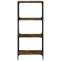Librería 4 estantes madera ingeniería roble ahumado 59x35x132cm de , Librerías y estanterías - Ref: Foro24-837619, Precio: 55...