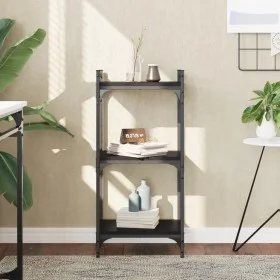 Librería de 3 estantes madera de ingeniería negro 40x30x86 cm de , Librerías y estanterías - Ref: Foro24-837627, Precio: 31,5...