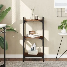 Librería 3 estantes madera ingeniería roble marrón 40x30x86 cm de , Librerías y estanterías - Ref: Foro24-837631, Precio: 36,...