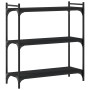 Librería de 3 estantes madera de ingeniería negro 80x30x86 cm de , Librerías y estanterías - Ref: Foro24-837667, Precio: 35,7...
