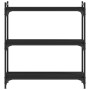 Librería de 3 estantes madera de ingeniería negro 80x30x86 cm de , Librerías y estanterías - Ref: Foro24-837667, Precio: 35,7...