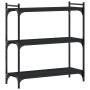 Librería de 3 estantes madera de ingeniería negro 80x30x86 cm de , Librerías y estanterías - Ref: Foro24-837667, Precio: 35,7...