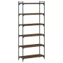 Librería 6 estantes madera ingeniería roble marrón 80x30x188 cm de , Librerías y estanterías - Ref: Foro24-837686, Precio: 82...