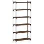 Librería 6 estantes madera ingeniería roble marrón 80x30x188 cm de , Librerías y estanterías - Ref: Foro24-837686, Precio: 83...