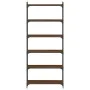 Librería 6 estantes madera ingeniería roble marrón 80x30x188 cm de , Librerías y estanterías - Ref: Foro24-837686, Precio: 82...