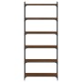 Librería 6 estantes madera ingeniería roble marrón 80x30x188 cm de , Librerías y estanterías - Ref: Foro24-837686, Precio: 83...