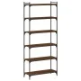 Librería 6 estantes madera ingeniería roble marrón 80x30x188 cm de , Librerías y estanterías - Ref: Foro24-837686, Precio: 82...