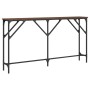 Mesa consola madera de ingeniería roble marrón 140x23x75 cm de , Mesas auxiliares - Ref: Foro24-837776, Precio: 48,67 €, Desc...