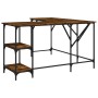 Escritorio madera de ingeniería roble ahumado 139x139x75 cm de , Escritorios - Ref: Foro24-837589, Precio: 93,96 €, Descuento: %