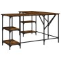 Escritorio madera de ingeniería roble ahumado 139x139x75 cm de , Escritorios - Ref: Foro24-837594, Precio: 100,22 €, Descuent...