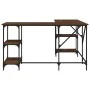 Escritorio madera de ingeniería roble marrón 139x139x75 cm de , Escritorios - Ref: Foro24-837596, Precio: 102,31 €, Descuento: %