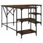 Escritorio madera de ingeniería roble marrón 139x139x75 cm de , Escritorios - Ref: Foro24-837596, Precio: 102,31 €, Descuento: %