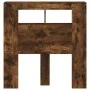 Cabecero LED madera ingeniería roble ahumado 100x18,5x103,5 cm de , Cabeceros y pies de cama - Ref: Foro24-837334, Precio: 57...