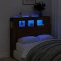 Cabecero LED madera ingeniería roble marrón 120x18,5x103,5 cm de , Cabeceros y pies de cama - Ref: Foro24-837343, Precio: 67,...