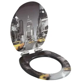 WC-Sitz WC Soft-Close-Deckel MDF Design New York von vidaXL, Toiletten- und Bidetsitze - Ref: Foro24-143932, Preis: 50,08 €, ...