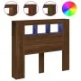 Cabecero LED madera ingeniería roble marrón 120x18,5x103,5 cm de , Cabeceros y pies de cama - Ref: Foro24-837343, Precio: 67,...