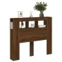 LED-Kopfteil aus Holzwerkstoff, braune Eiche, 120 x 18,5 x 103,5 cm von , Kopf- und Fußteile - Ref: Foro24-837343, Preis: 67,...