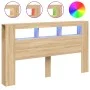 Cabecero LED madera ingeniería roble Sonoma 180x18,5x103,5 cm de , Cabeceros y pies de cama - Ref: Foro24-837360, Precio: 88,...