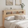 Cabecero LED madera ingeniería roble Sonoma 180x18,5x103,5 cm de , Cabeceros y pies de cama - Ref: Foro24-837360, Precio: 88,...
