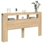 Cabecero LED madera ingeniería roble Sonoma 180x18,5x103,5 cm de , Cabeceros y pies de cama - Ref: Foro24-837360, Precio: 88,...