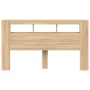 Cabecero LED madera ingeniería roble Sonoma 180x18,5x103,5 cm de , Cabeceros y pies de cama - Ref: Foro24-837360, Precio: 88,...