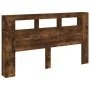 LED headboard engineered wood smoked oak 180x18.5x103.5 cm by , Headboards and footboards - Ref: Foro24-837362, Price: 82,57 ...
