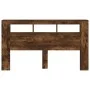 LED headboard engineered wood smoked oak 180x18.5x103.5 cm by , Headboards and footboards - Ref: Foro24-837362, Price: 82,57 ...