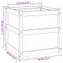 Jardinera madera maciza de abeto Douglas 60x60x60 cm de , Maceteros y jardineras - Ref: Foro24-837430, Precio: 87,74 €, Descu...