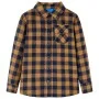 Camisa a cuadros infantil coñac y azul 92 de , Camisetas para niños - Ref: Foro24-12954, Precio: 10,32 €, Descuento: %