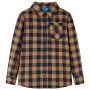 Camisa a cuadros infantil coñac y azul 116 de , Camisetas para niños - Ref: Foro24-12956, Precio: 13,95 €, Descuento: %