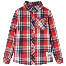 Camisa a cuadros infantil rojo y azul marino 116 de , Camisetas para niños - Ref: Foro24-13171, Precio: 15,66 €, Descuento: %