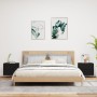 Mesitas de noche de pared con luces LED 2 unidades negro de , Mesitas de noche - Ref: Foro24-836815, Precio: 90,12 €, Descuen...