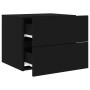Mesitas de noche de pared con luces LED 2 unidades negro de , Mesitas de noche - Ref: Foro24-836815, Precio: 90,12 €, Descuen...