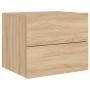 Mesitas de noche de pared con luces LED 2 unidades roble Sonoma de , Mesitas de noche - Ref: Foro24-836817, Precio: 96,55 €, ...