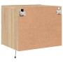 Mesitas de noche de pared con luces LED 2 unidades roble Sonoma de , Mesitas de noche - Ref: Foro24-836817, Precio: 96,55 €, ...
