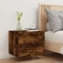 Wandmontierter Nachttisch mit LED-Leuchten Räuchereiche von , Nachttische - Ref: Foro24-836820, Preis: 54,91 €, Rabatt: %
