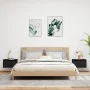 Wall-mounted bedside tables with LED lights, 2 units, black by , Nightstands - Ref: Foro24-836829, Price: 80,85 €, Discount: %