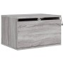 Mesita de noche de pared con luces LED gris Sonoma de , Mesitas de noche - Ref: Foro24-836836, Precio: 38,91 €, Descuento: %