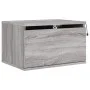 Mesita de noche de pared con luces LED gris Sonoma de , Mesitas de noche - Ref: Foro24-836836, Precio: 38,15 €, Descuento: %