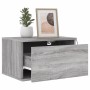 Mesita de noche de pared con luces LED gris Sonoma de , Mesitas de noche - Ref: Foro24-836836, Precio: 38,91 €, Descuento: %